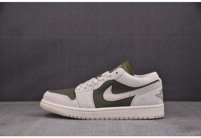 Air Jordan 1 Low SE Medium Olive Sail- HV4089-201