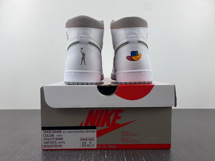 jordan 1 high & daniel arsham grey