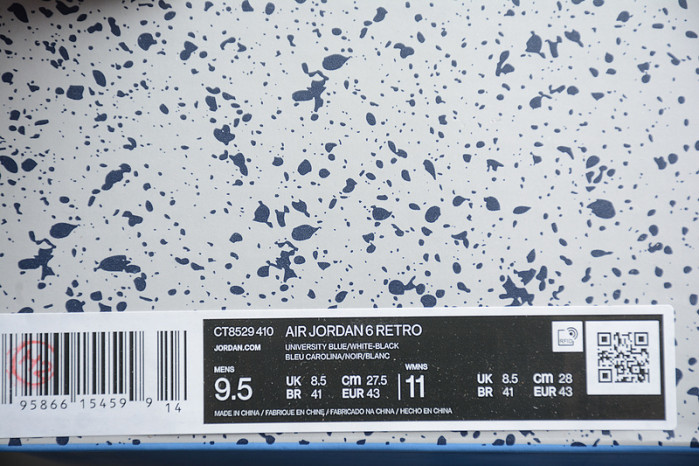 air jordan 6 "unc"-384665-410