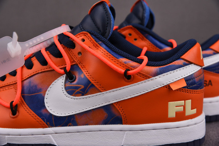 o-w x nike sb dunk low orange perple white shoes ct0856-801