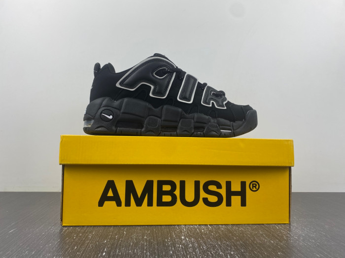 nike air more uptempo low ambush black-fb1299-001