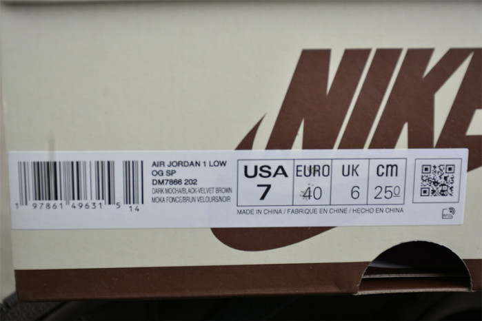 Travis Scott x Air Jordan 1 Low " Velvet Brown "-DM7866-202