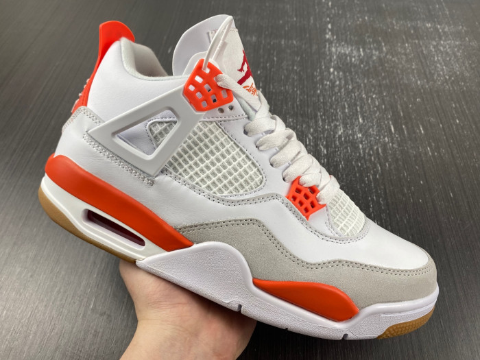 nike sb x air jordan 4 white and orange-dr5415-108
