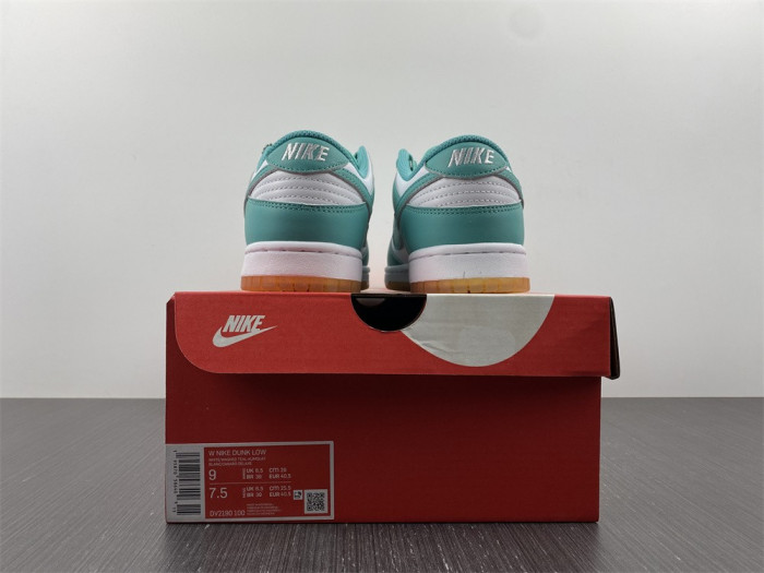nike dunk low white turquoise (w)-dv2190-100