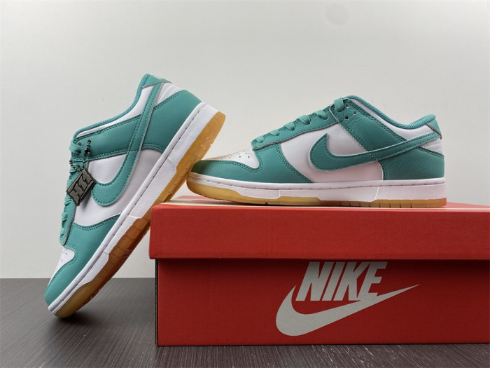 nike dunk low white turquoise (w)-dv2190-100