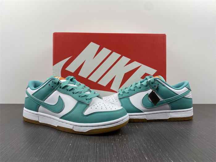 nike dunk low white turquoise (w)-dv2190-100