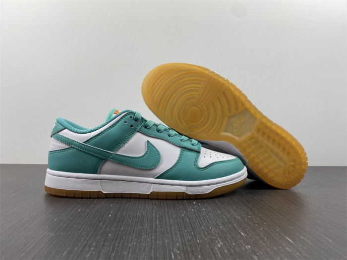 nike dunk low white turquoise (w)-dv2190-100
