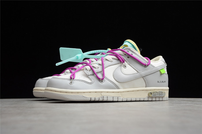 o-w x dunk low “21 of 50” dm1602-100