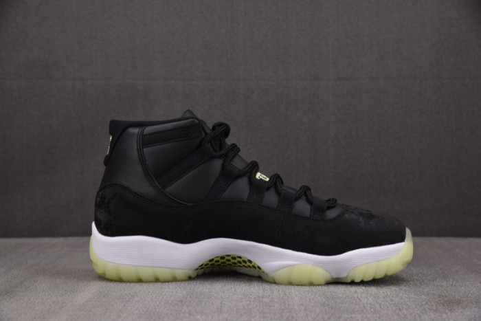 Air Jordan 11 Retro Black Barely Volt- IB1378-001