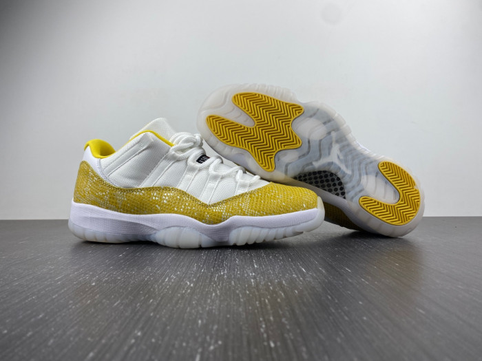 air jordan 11 low wmns “yellow snakeskin”-ah7860-107