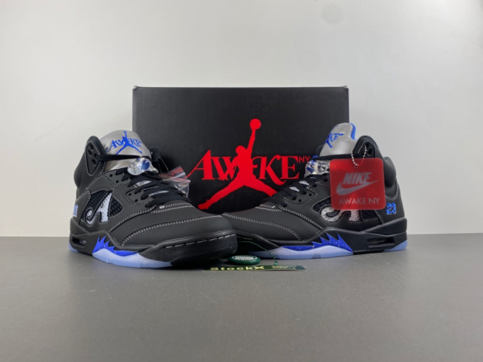 Awake NY x Air Jordan 5 “Racer Blue”-DV4982-004