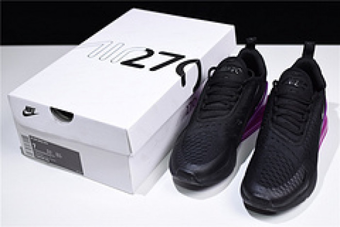 nike womens air max 270 black purple ah6789 016