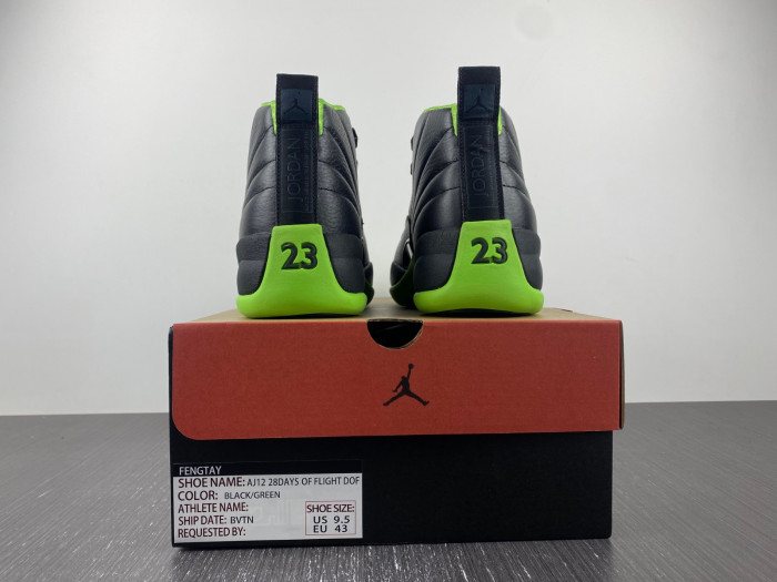 air jordan 12 black/green