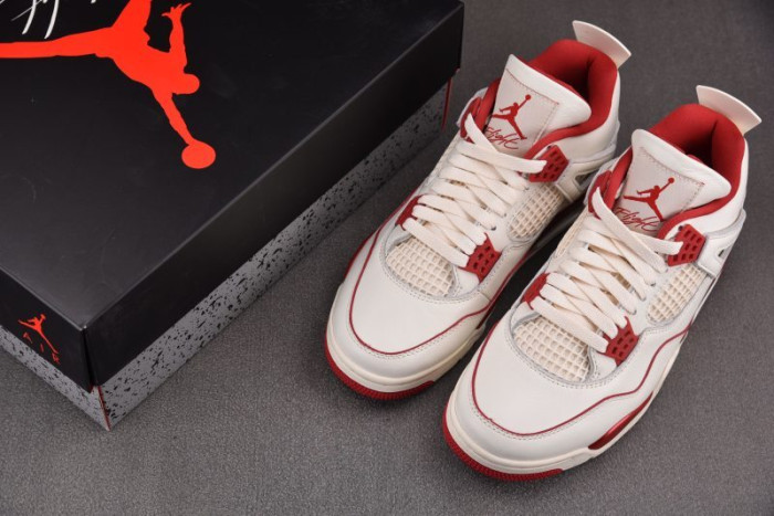 Air Jordan 4 Retro Pale Ivory Sierra Red-HV0823-108