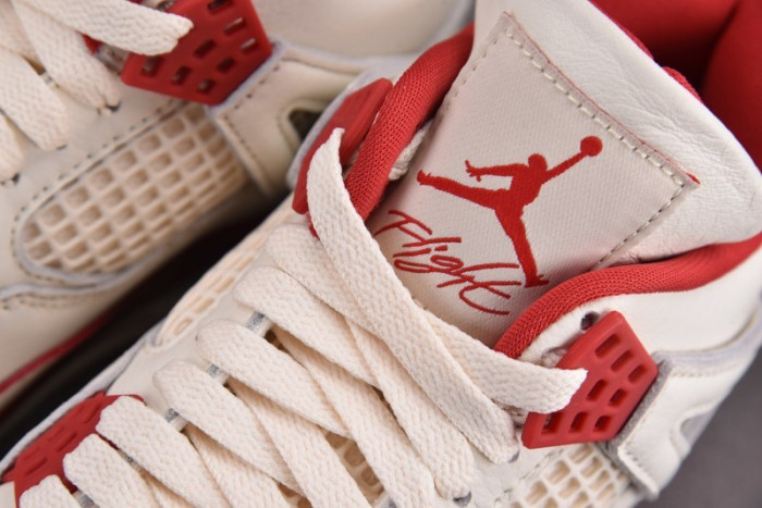 Air Jordan 4 Retro Pale Ivory Sierra Red-HV0823-108