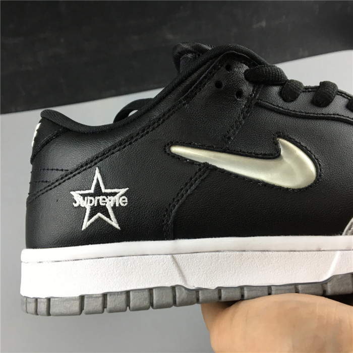 Nike SB Dunk Low Supreme Jewel Swoosh Silver-CK3480-001
