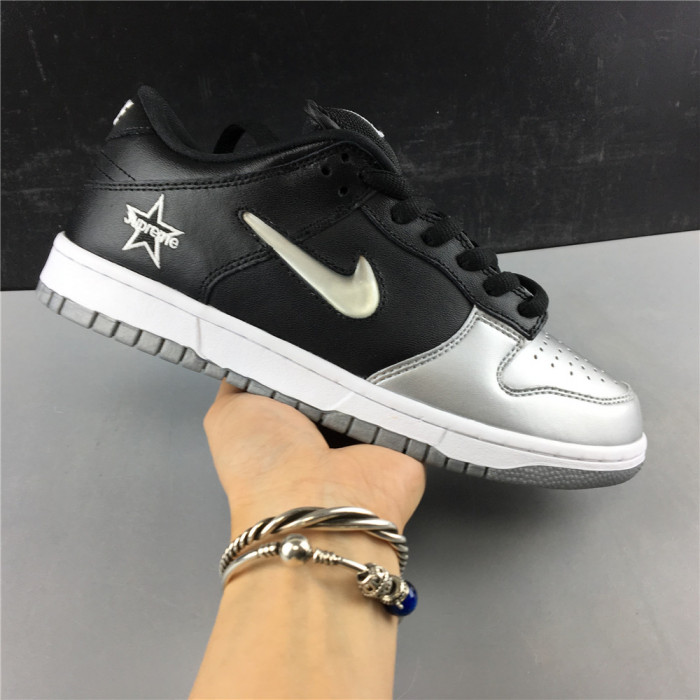 Nike SB Dunk Low Supreme Jewel Swoosh Silver-CK3480-001
